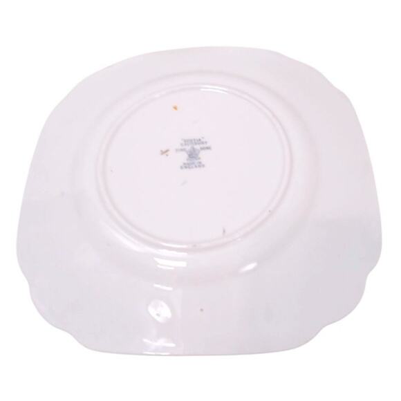 1940 Scotia Salisbury 6.5 Square Plate Fine Bone China Blue Floral Replacement - Picture 10 of 15